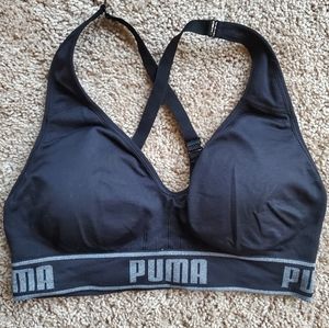 Black Padded Sports Bra- Puma